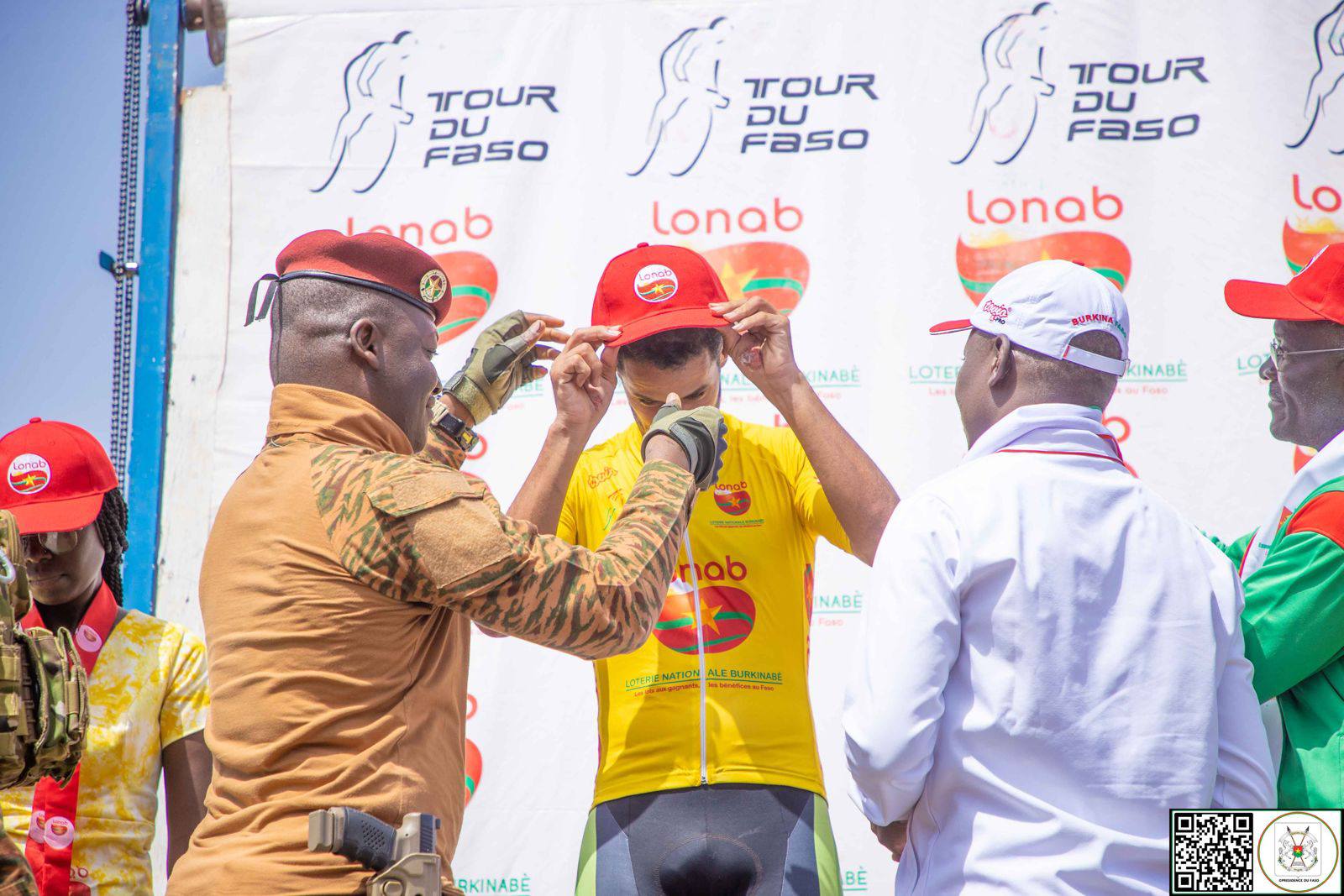 35e édition du Tour cycliste international du Faso : le marocain El KOURAJI Mohcine sur la plus haute marche du podium