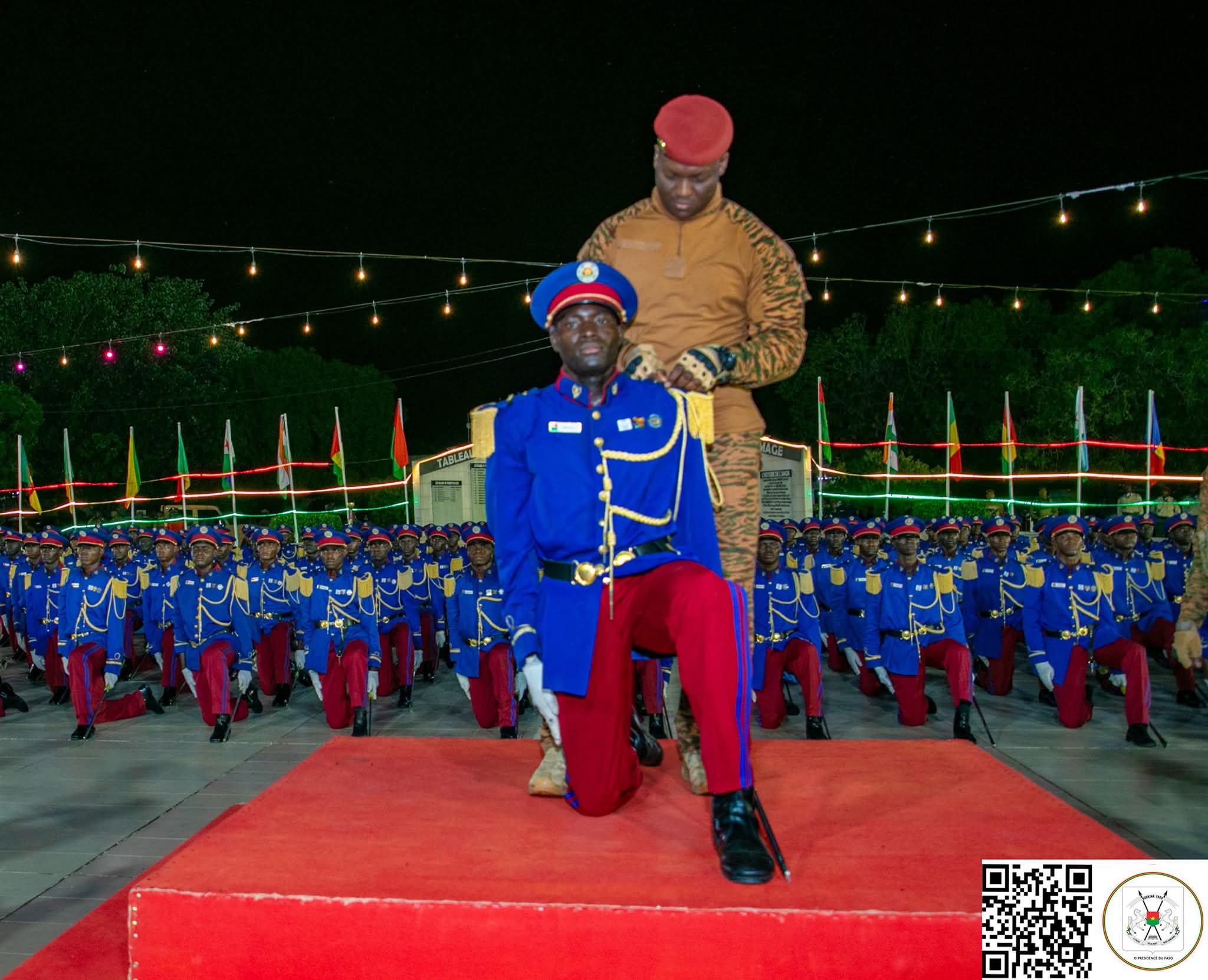 Sortie de la 24e promotion des élèves officiers d’active de l’Académie militaire Georges-NAMOANO de Pô