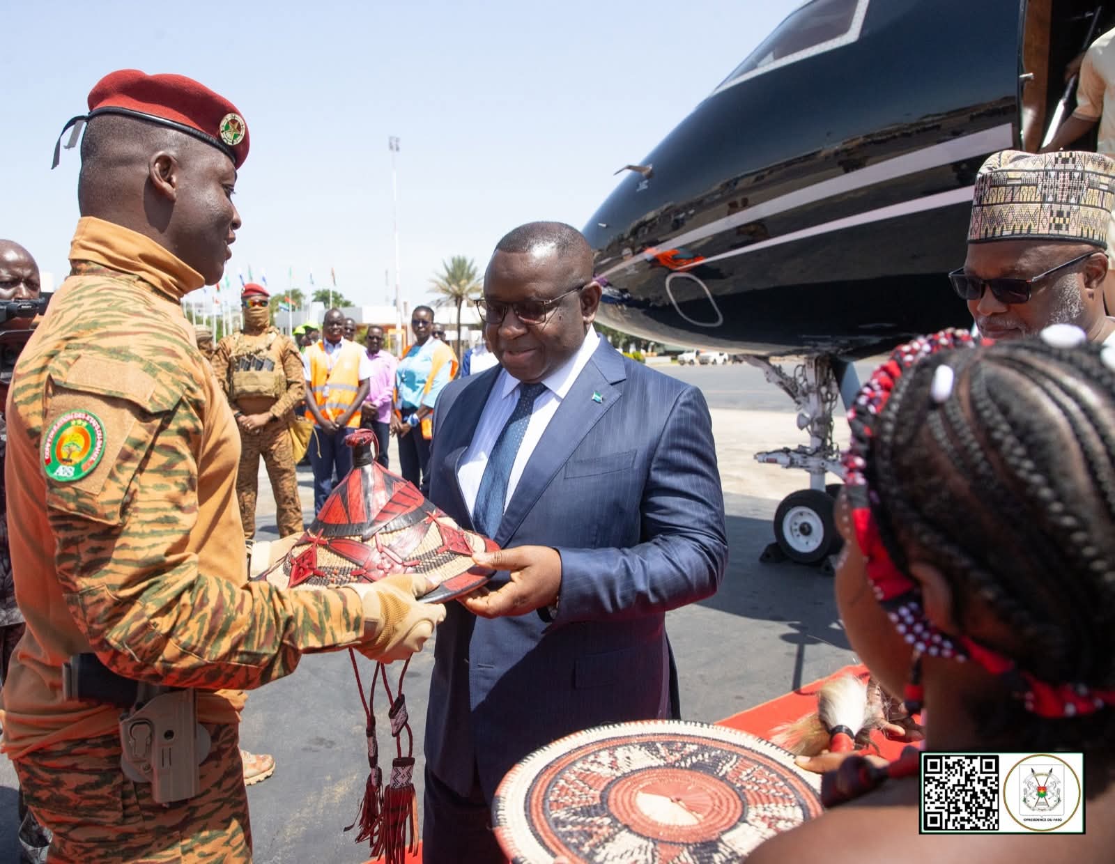 VISITE OFFICIELLE AU PALAIS DE KOULOUBA : le Président de la République de la Sierra Leone en visite de travail au Burkina Faso